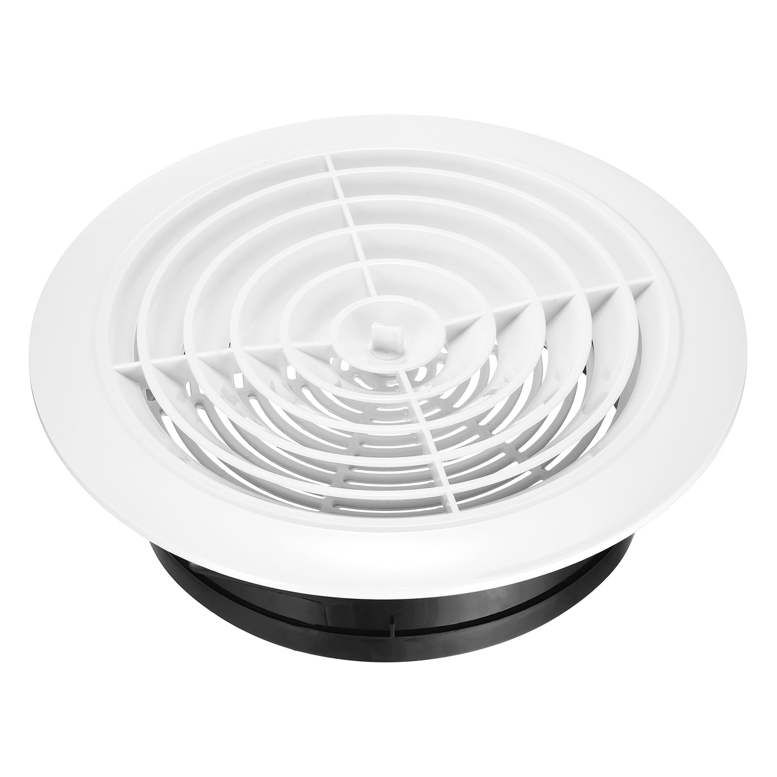 Uxcell Soffit Vent 8" ABS Adjustable Round Louvered Vent Cover Grille Cover Ceiling Diffuser for Home Bathroom Office Kitchen Ventilation System