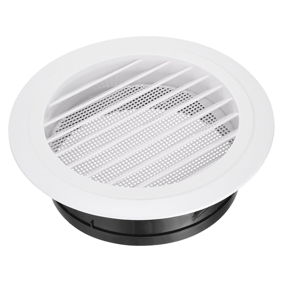 Uxcell Soffit Vent 8" ABS Louvered Exhaust Vent Grille Cover Ceiling Diffuser with Built-in Screen Mesh for Home Bathroom Office Kitchen Ventilation System