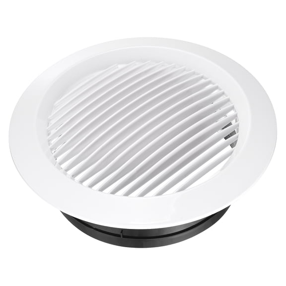 Uxcell Soffit Vent 8" ABS Round Exhaust Louvered Soffit Vent Grille Cover Ceiling Diffuser for Home Bathroom Office Kitchen Ventilation System