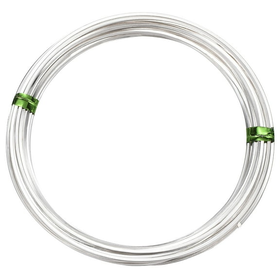 Uxcell Soft Brass Wire, 1 Roll 20Ga/0.8mm 5m/16.4ft Silver Plated Square Craft Wire