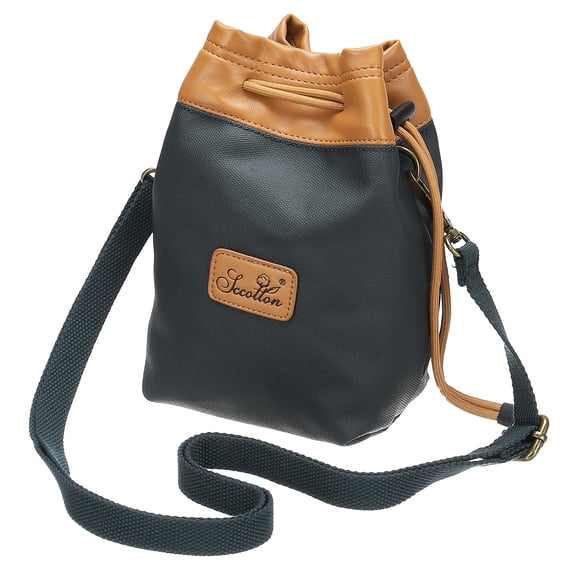 Uxcell Soft Camera Bag, L Size Camera Drawstring Shoulder Bag with Hand Strap, Blue