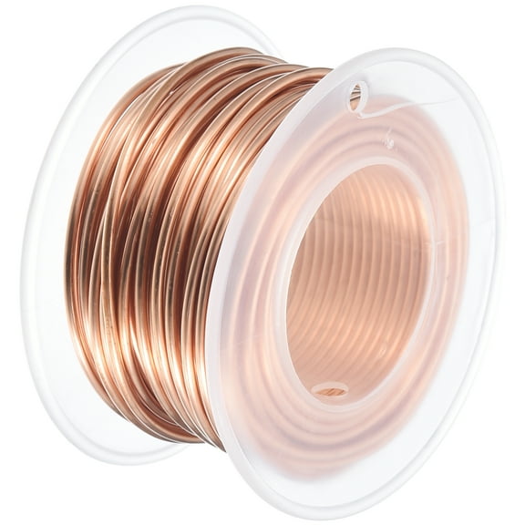 Uxcell Soft Copper Wire 14 Gauge, 32.8ft, 99.9% Pure Bare Copper Wire for Crafts