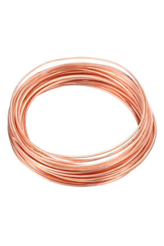 Soft Copper Wire, 20Gauge/0.8*0.8mm Diameter 6m/19.68ft Half Round Craft Wire