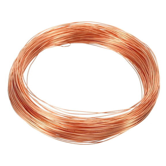 Uxcell Soft Copper Wire, 28Gauge/0.3mm Diameter 25m/82ft Spool Craft Wire