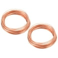 thumbnail image 1 of Uxcell Soft Copper Wire, 2Pcs 20Gauge/0.8*0.8mm Diameter 6m Half Round Craft Wire, 1 of 5