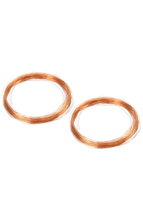 Soft Copper Wire, 2Pcs 32Gauge/0.2mm Diameter 25m/82ft Spool Craft Wire