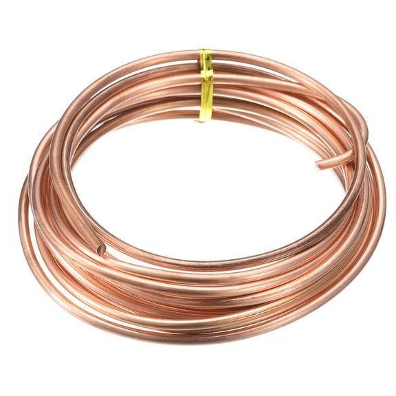 Uxcell Soft Copper Wire (8 Gauge, 11.5 FT), 99.9% Pure Bare Copper Wire for Crafts