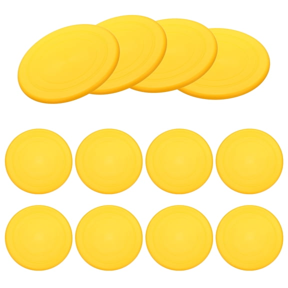 Uxcell Soft Flying Disc, Sports Flying Discs All Ages Outdoor Flying Disc Training Playing Lightweight Durable 12 Pcs & 7" & Yellow-Fitting For(Beach/Backyard/Lawn/Park Camping Game)