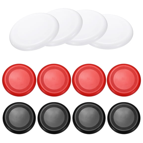 Uxcell Soft Flying Disc, Sports Flying Discs All Ages Outdoor Flying Disc Training Playing Lightweight Durable 12 Pcs & 9" & White/Red/Black-Fitting For(Beach/Backyard/Lawn/Park)
