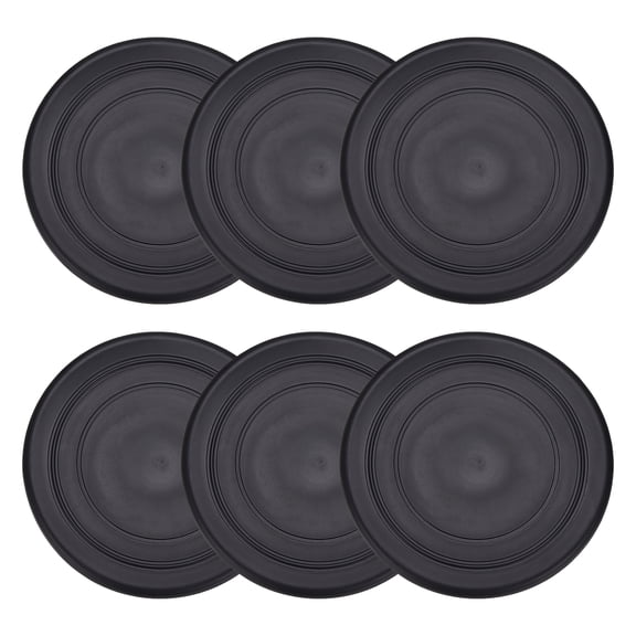 Uxcell Soft Flying Disc, Sports Flying Discs All Ages Outdoor Flying Disc Training Playing Lightweight Durable 6 Pcs & 7" & Black-Fitting For(Beach/Backyard/Lawn/Park Camping Game)