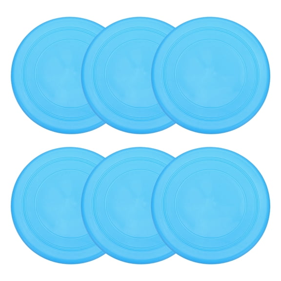 Uxcell Soft Flying Disc, Sports Flying Discs All Ages Outdoor Flying Disc Training Playing Lightweight Durable 6 Pcs & 7" & Blue-Fitting For(Beach/Backyard/Lawn/Park Camping Game)