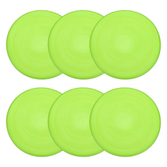 Uxcell Soft Flying Disc, Sports Flying Discs All Ages Outdoor Flying Disc Training Playing Lightweight Durable 6 Pcs & 7" & Green-Fitting For(Beach/Backyard/Lawn/Park Camping Game)