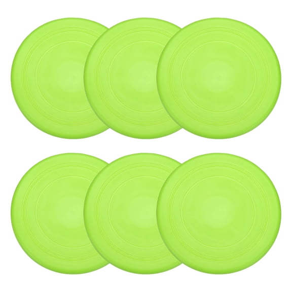 Uxcell Soft Flying Disc, Sports Flying Discs All Ages Outdoor Flying Disc Training Playing Lightweight Durable 6 Pcs & 7" & Green-Fitting For(Beach/Backyard/Lawn/Park Camping Game)