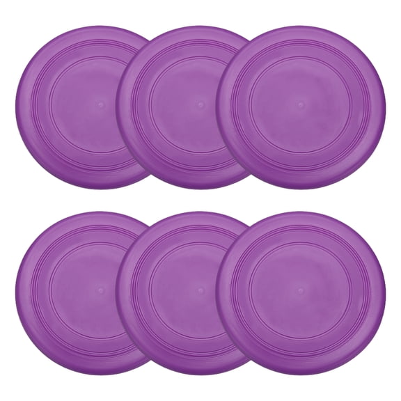 Uxcell Soft Flying Disc, Sports Flying Discs All Ages Outdoor Flying Disc Training Playing Lightweight Durable 6 Pcs & 7" & Purple-Fitting For(Beach/Backyard/Lawn/Park Camping Game)