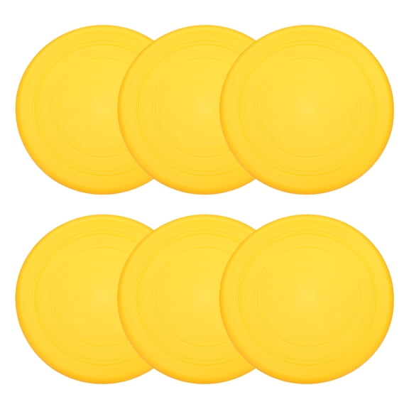 Uxcell Soft Flying Disc, Sports Flying Discs All Ages Outdoor Flying Disc Training Playing Lightweight Durable 6 Pcs & 7" & Yellow-Fitting For(Beach/Backyard/Lawn/Park Camping Game)