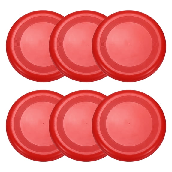Uxcell Soft Flying Disc, Sports Flying Discs All Ages Outdoor Flying Disc Training Playing Lightweight Durable 6 Pcs & 9" & Red-Fitting For(Beach/Backyard/Lawn/Park)