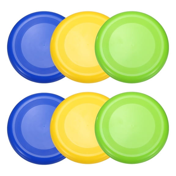 Uxcell Soft Flying Disc, Sports Flying Discs All Ages Outdoor Flying Disc Training Playing Lightweight Durable 6 Pcs & 9" & Yellow/Green/Blue-Fitting For(Beach/Backyard/Lawn/Park)