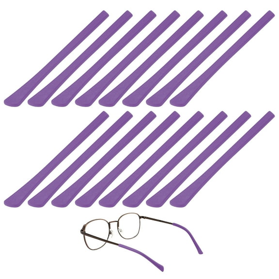Uxcell Soft Glasses Ear Cushion [8 Pairs] - Silicone Eyeglasses Temple Tips Sleeve Anti-slip Grips - Purple