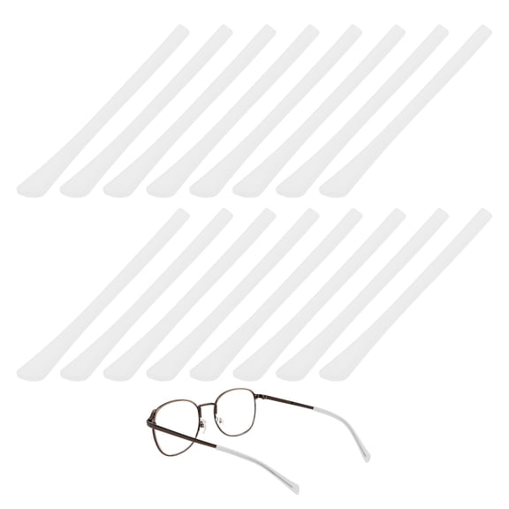 Uxcell Soft Glasses Ear Cushion [8 Pairs] - Silicone Eyeglasses Temple Tips Sleeve Anti-slip Grips - White