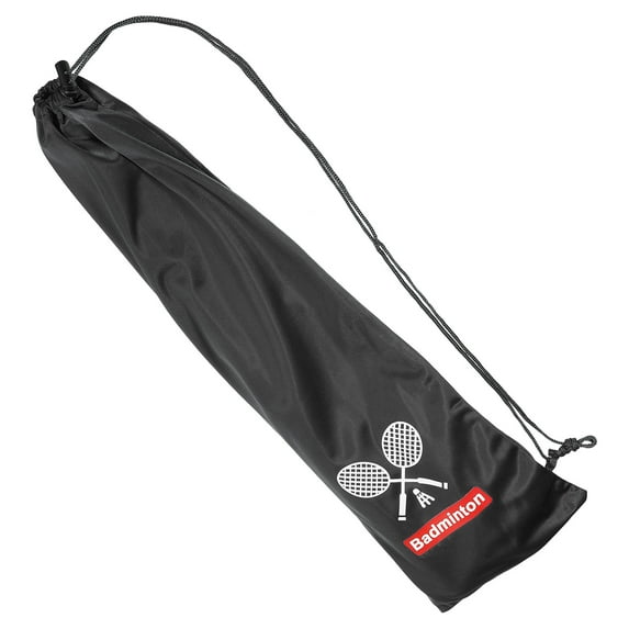Uxcell Soft Lining Badminton Racquet Cover Bag Pouch with Drawstring, Black