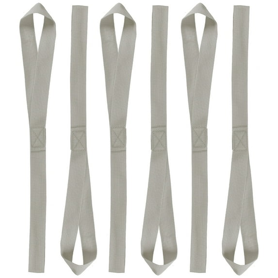 Uxcell Soft Loop Tie Down Straps, Breaking Strength Strap Loops Grey 16"x1"