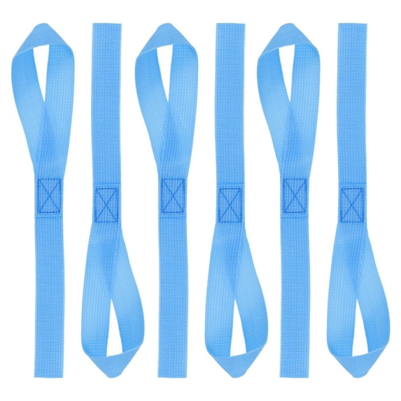 Uxcell Soft Loop Tie Down Straps, Breaking Strength Strap Loops Sky Blue 12"x1"