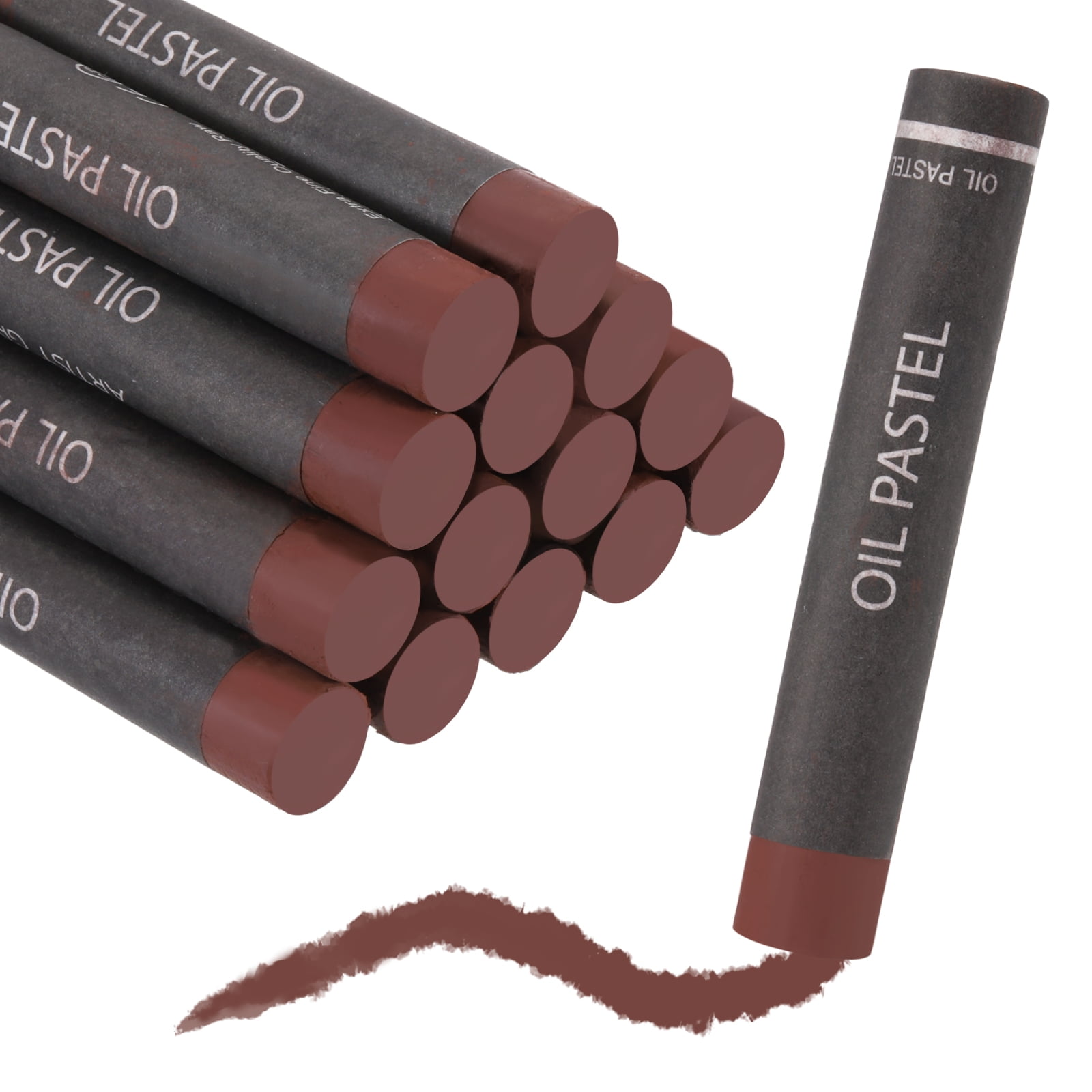 Uxcell Soft Oil Pastels, Oil Pastel Crayons Vibrant Color Blendable Art Supplies for Painting Drawing Blending Painting Artists Beginners Professional(Dark Brown, Pack of 36)