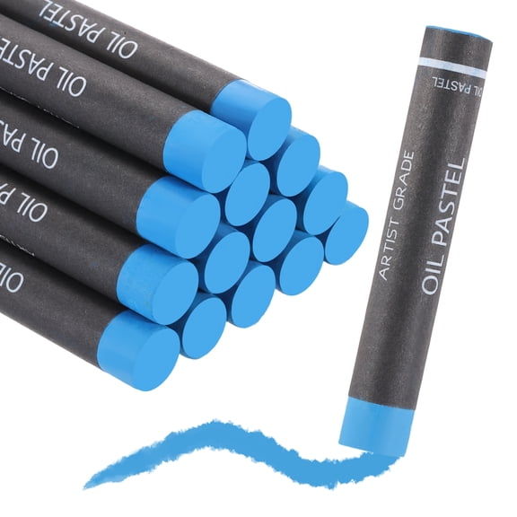 Uxcell Soft Oil Pastels, Oil Pastel Crayons Vibrant Color Blendable Art Supplies for Painting Drawing Blending Painting Artists Beginners Professional(Dark Blue, Pack of 36)