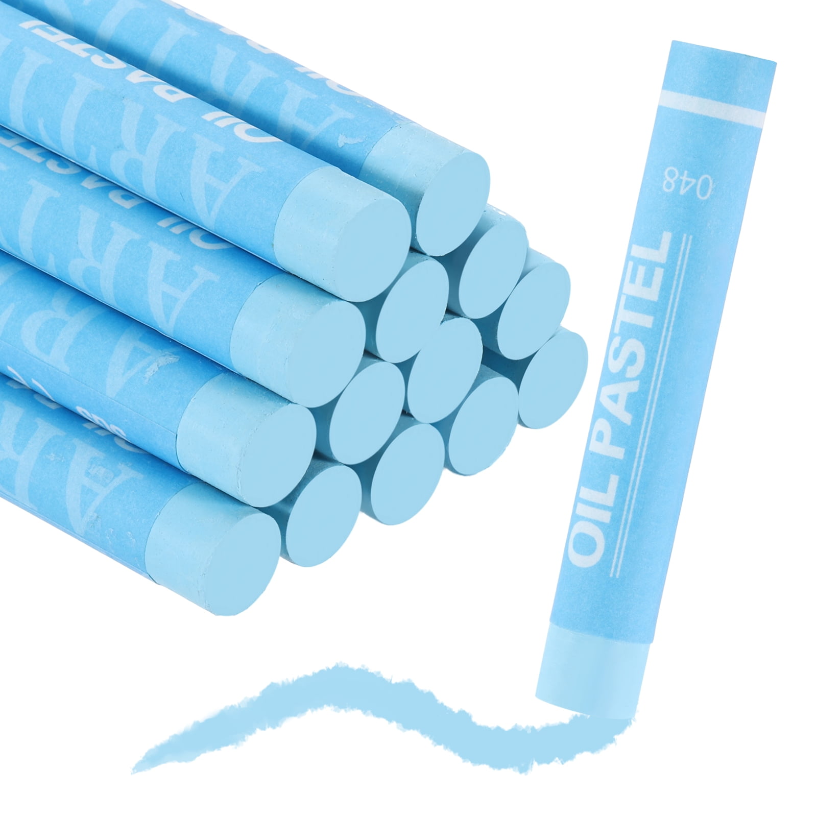 Uxcell Soft Oil Pastels, Oil Pastel Crayons Vibrant Color Blendable Art Supplies for Painting Drawing Blending Painting Artists Beginners Professional(Light Blue, Pack of 36)