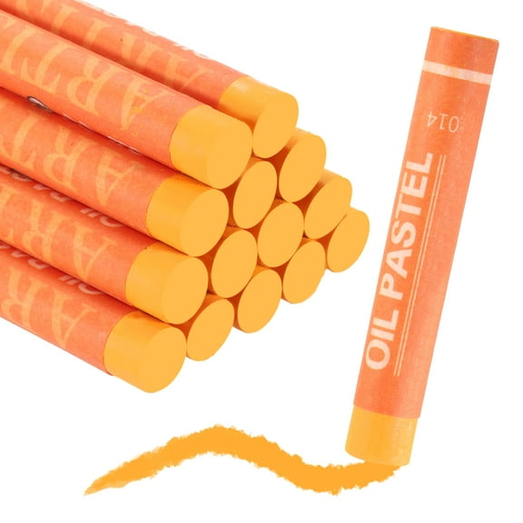 Uxcell Soft Oil Pastels, Oil Pastel Crayons Vibrant Color Blendable Art Supplies for Painting Drawing Blending Painting Artists Beginners Professional(Orange, Pack of 36)