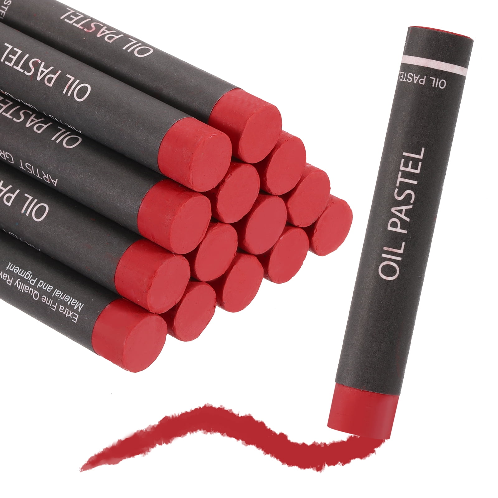 Uxcell Soft Oil Pastels, Oil Pastel Crayons Vibrant Color Blendable Art Supplies for Painting Drawing Blending Painting Artists Beginners Professional(Red, Pack of 36)