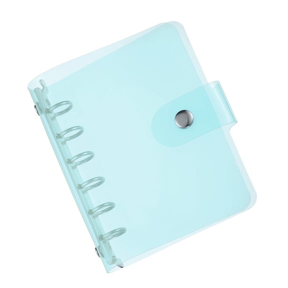 Uxcell Soft A7 Clear Binder Cover with Snap Button Closure,Blue