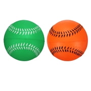 Uxcell Soft Sponge Foam Baseballs, PU Solid Baseballs Training Practice Ball 9" & 2 Pack & Green/Orange-Fitting for Daily Practice/Fun Sports/Competition