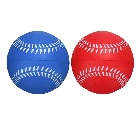 Uxcell Soft Sponge Foam Baseballs, PU Solid Baseballs Training Practice Ball 9" & 2 Pack & Red/Blue-Fitting for (Daily Practice/Fun Sports/Competition)