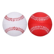 Uxcell Soft Sponge Foam Baseballs, PU Solid Baseballs Training Practice Ball 9" & 2 Pack & White/Red-Fitting for Daily Practice/Fun Sports/Competition