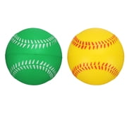Uxcell Soft Sponge Foam Baseballs, PU Solid Baseballs Training Practice Ball 9" & 2 Pack & Yellow/Green-Fitting for Daily Practice/Fun Sports/Competition
