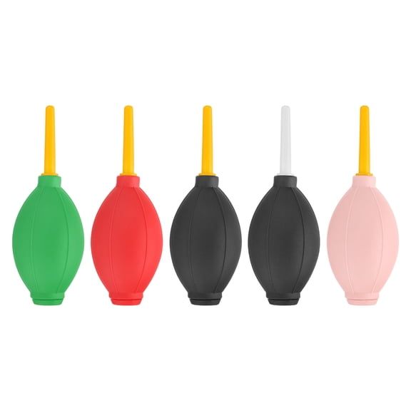 Uxcell Soft Tip Air Blower Dust Blaster, 6 Pcs Rubber Bulb Air Pump Dust Blower Cleaner Cameras Lens Cleaning Tool with Long Nozzle for Camera Lens Computer Keyboard, Multicolor