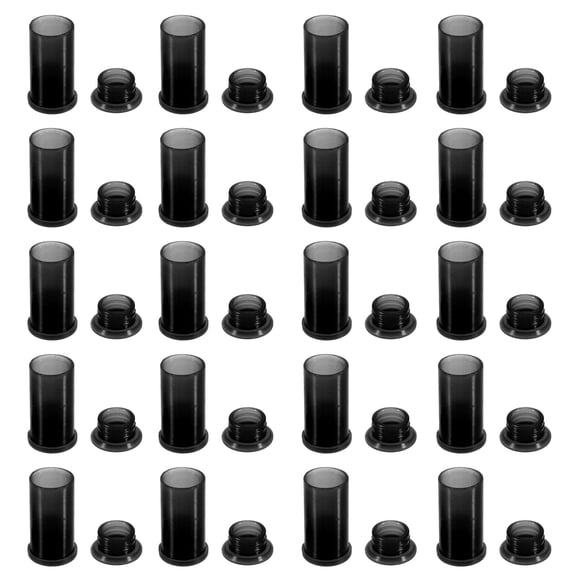 Solar Connector Caps 50 Set Weather Resistant IP67 Male and Female Dust Cap 26mm x 14mm for Solar Panel Connectors Black