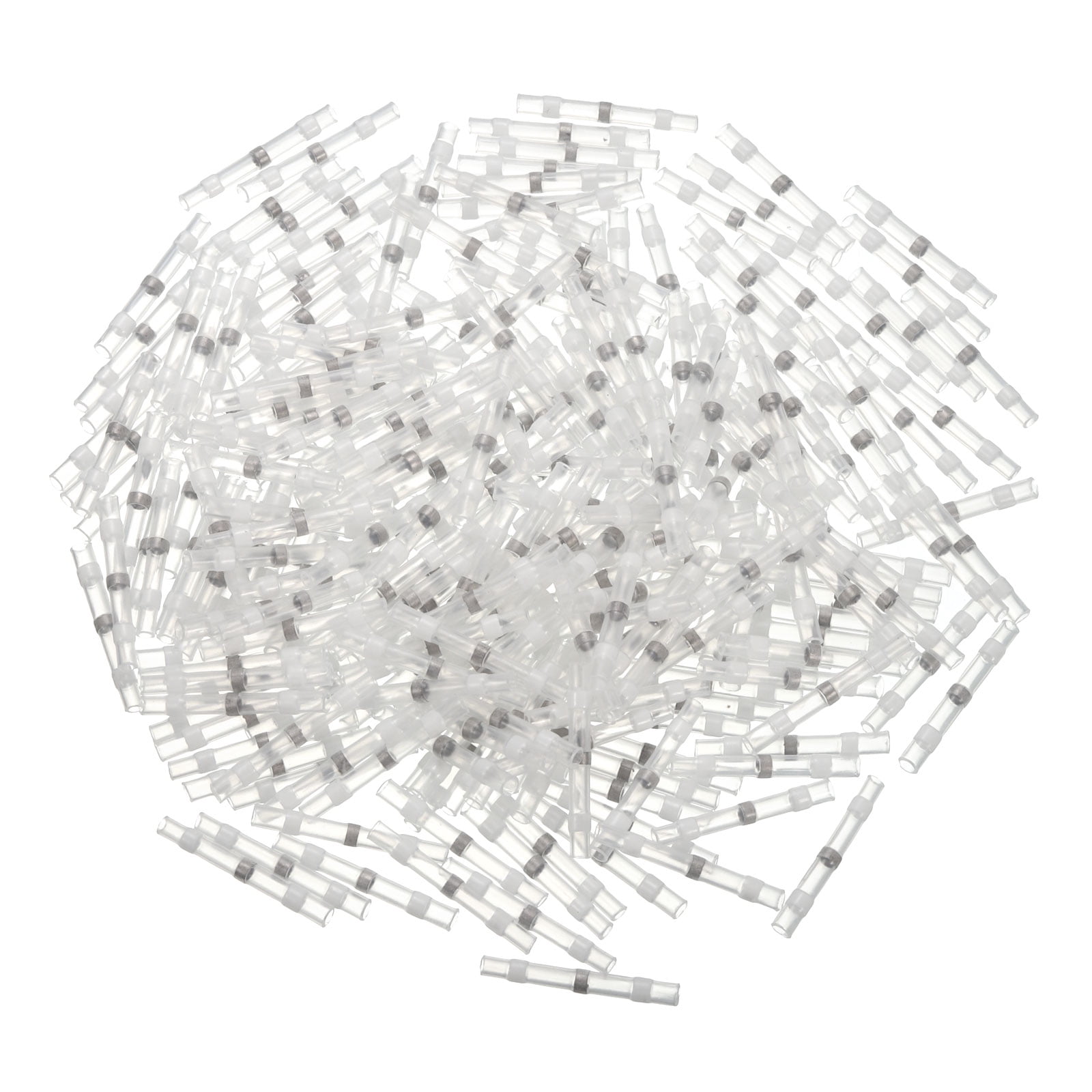 Uxcell Solder Seal Wires Heat Shrink Butt Connectors 800pcs 26-24 AWG White Waterproof Wire Crimp for Marine, Cable