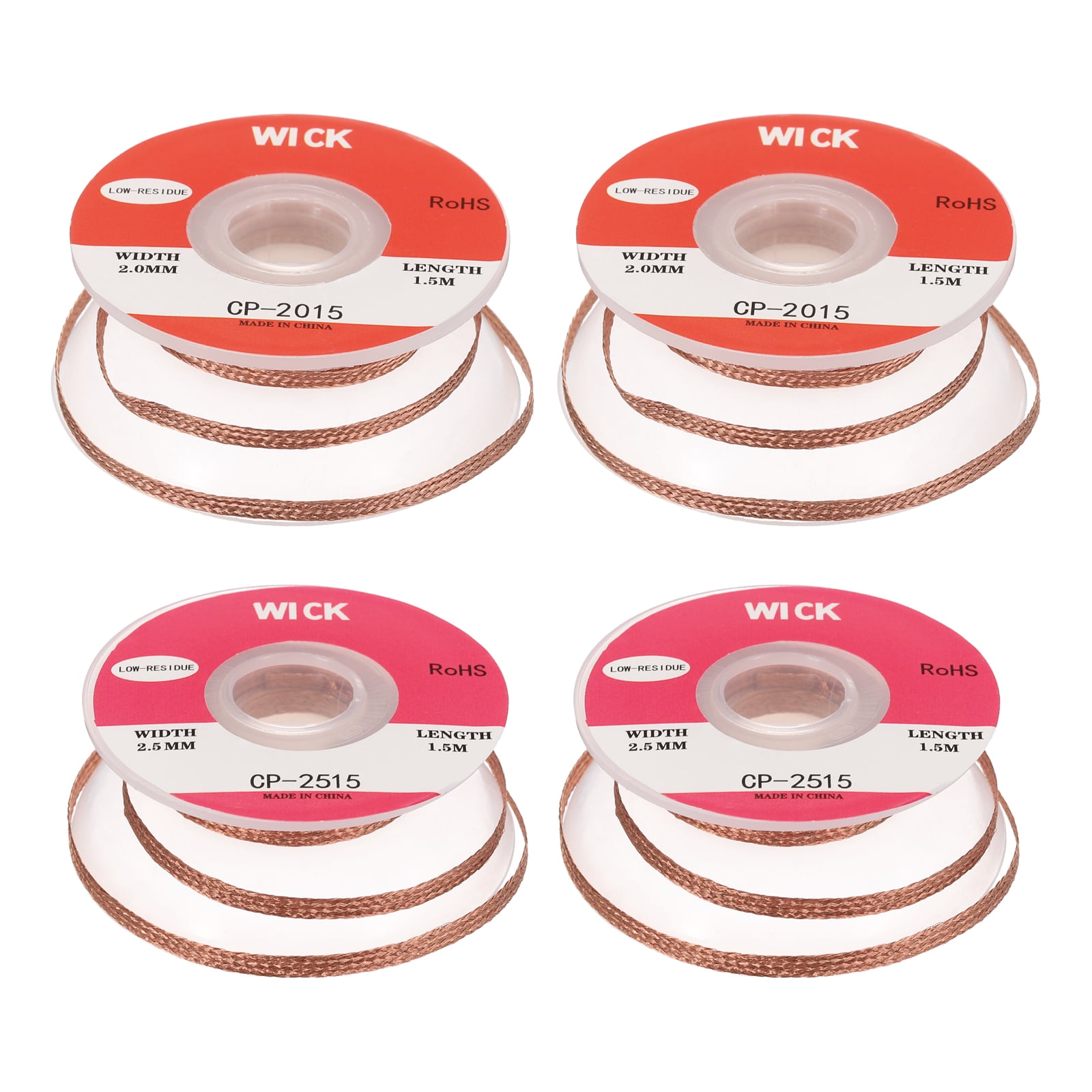 Treedix Solder Wick Braid With Flux Super 5ft Length 1mm Width Desoldering Wick Braid Remover Tool Solder Sucker 2 Piece No-Clean Soldering Wick Wire