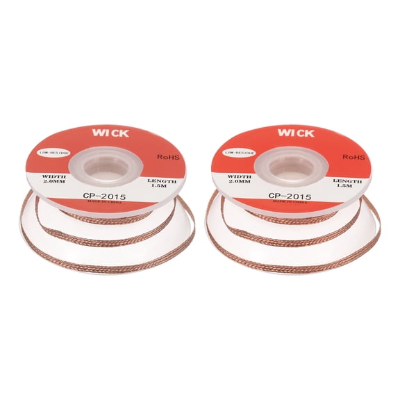 Uxcell Solder Wick Braid No-Clean Desoldering Wick Braid for Remove the Solder Electrical Components 0.08 Inch x 5 Feet