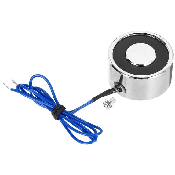 Solenoid Electromagnet DC 12V 3W 44LB/20Kg Round Electric Magnet Electric Lifting Magnet 34x18mm for Automation Equipment