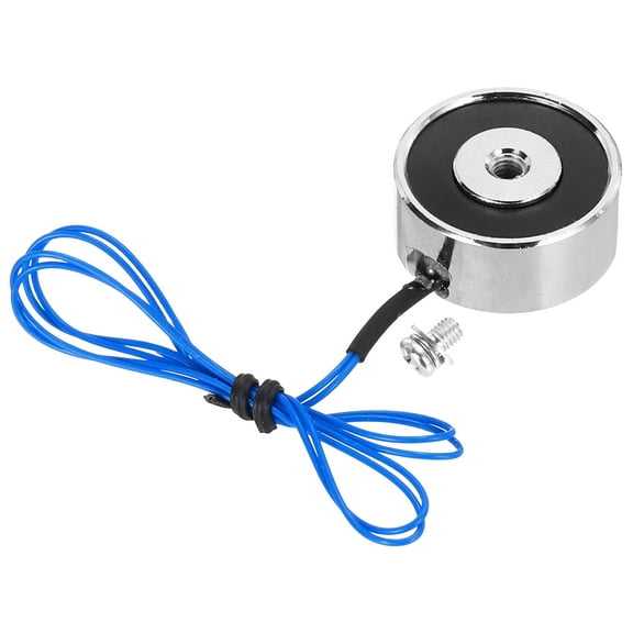 Solenoid Electromagnet DC 12V 1.8W 11LB/5Kg Round Electric Magnet Electric Lifting Magnet 25x11mm for Automation Equipment