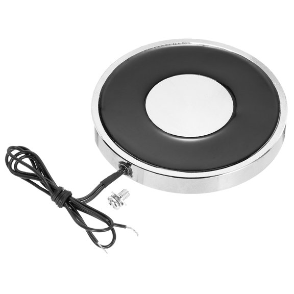 Uxcell Solenoid Electromagnet DC 24V 9.5W 55LB/25Kg Round Electric Magnet Electric Lifting Magnet 80x10mm