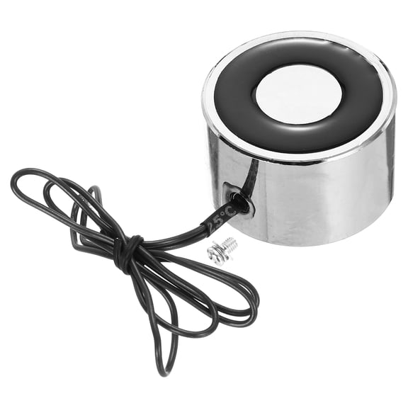 Uxcell Solenoid Electromagnet DC 24V 4.5W 77LB/35Kg Round Electric Magnet Electric Lifting Magnet 40x25mm