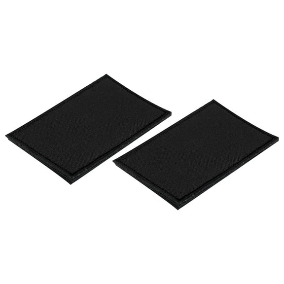 Uxcell Solid Black Flag Patch Flags Embroidered Patches 3.15x1.97 Inch for Vest Clothes Backpacks Hats,Pack of 2