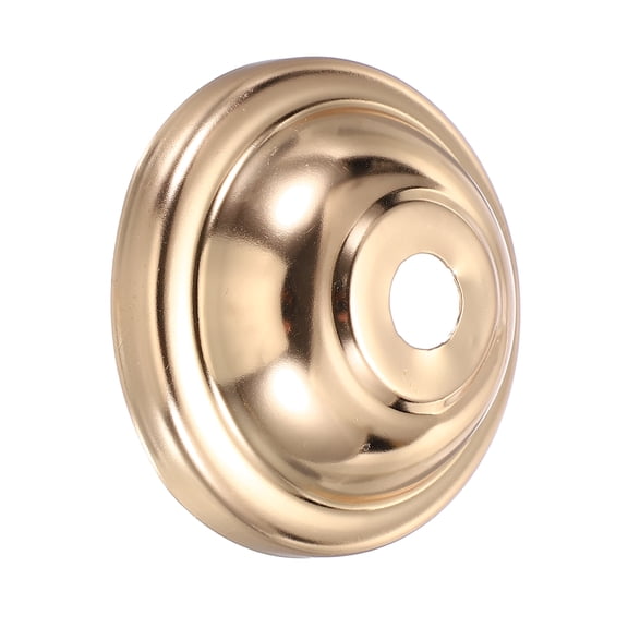 Uxcell Solid Brass Vase Cap 2.2''Dia x 0.8''H, Lamp Cap Cover with 0.4'' Center Hole Slip-on Light Canopy Cover for Ceiling Fan Wall Sconce Chandelier Repair Household DIY, French Gold