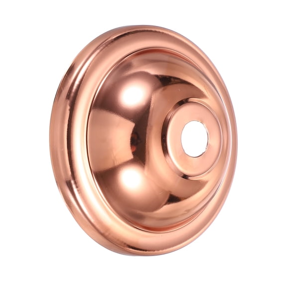 Uxcell Solid Brass Vase Cap 2.6''Dia x 0.9''H, Lamp Cap Cover with 0.4'' Center Hole Slip-on Light Canopy Cover for Ceiling Fan Wall Sconce Chandelier Repair Household DIY, Rose Gold