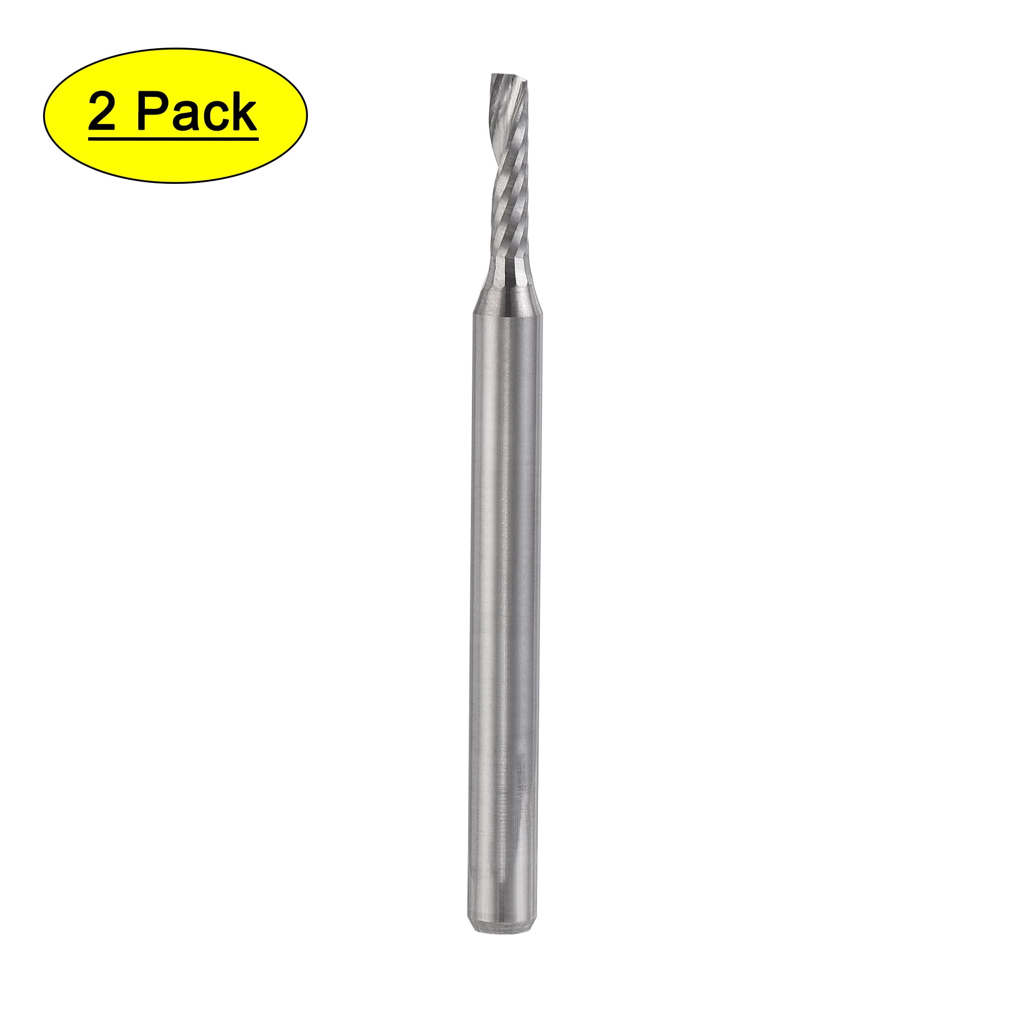Uxcell Solid Carbide Flute CNC Spiral Router Bit for PVC MDF Wood ...