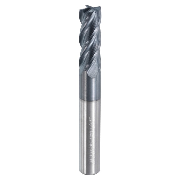 Uxcell Solid Carbide Square End Mill 1/4" Dia AlTiN Coated 4 Flutes Milling Bit Cutter 1/4" Shank 2-1/2" Long